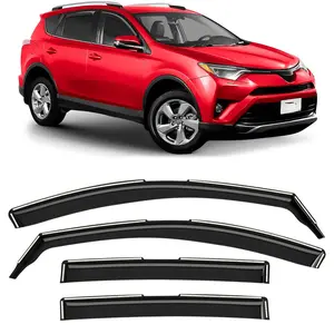 In-channel Extra Durable Rain Guards For Toyota Rav4 2013-2018  Window Deflectors Vent Visors 4 Pieces - 220239