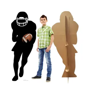 212 MAIN Large Football Running Back Silhouette Cardboard Cutout (68x24 in) - Advanced Graphics Home Decor, Sports Decorating Accessory, Home Supplies Gift