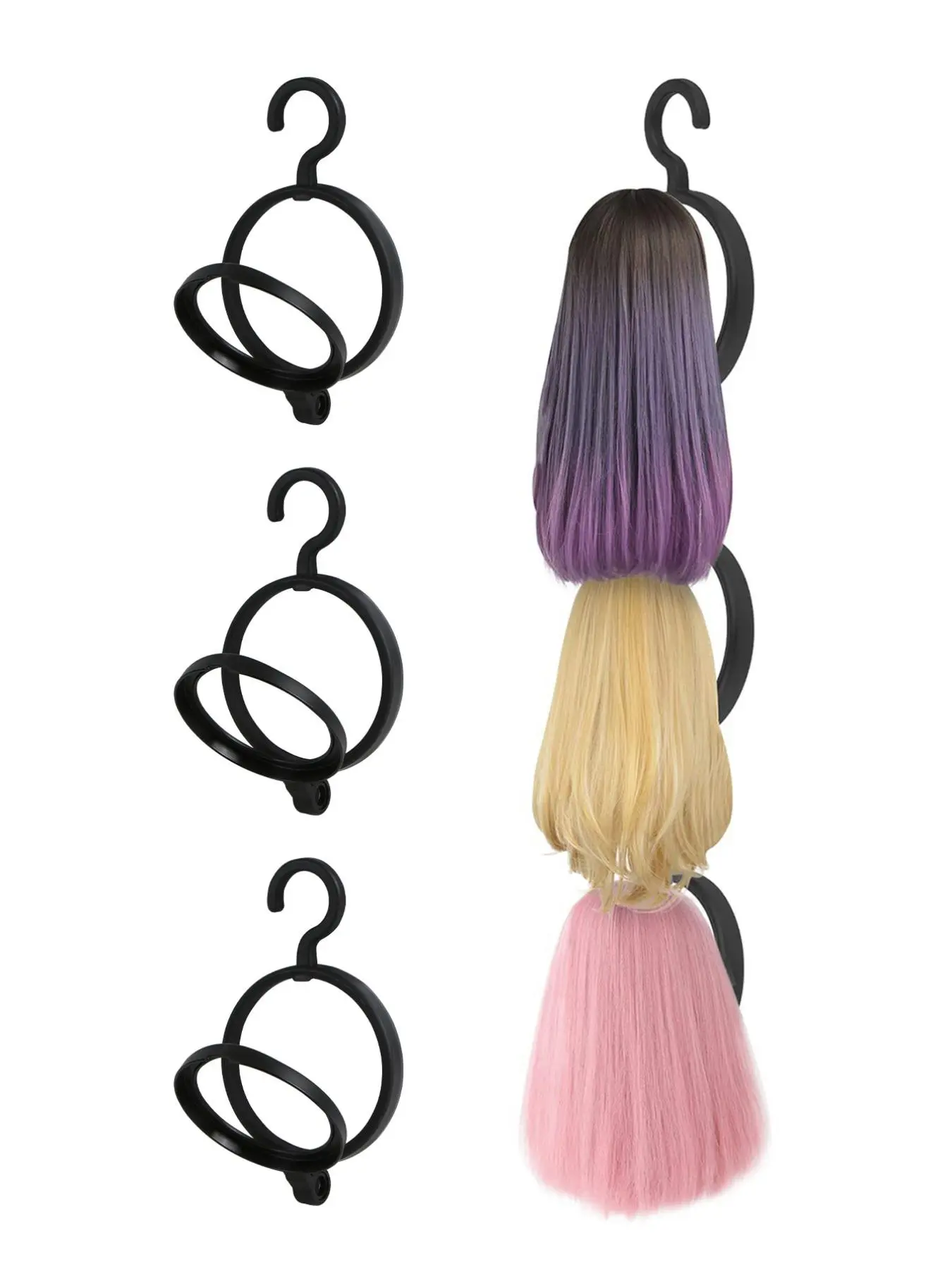 Portable Wig Storage Hooks, 3pcs/set Multifunctional Wig & Hat & Bag Storage Hangers, Versatile Storage Racks for Space Saving for Daily Use Holder, Bags Holder