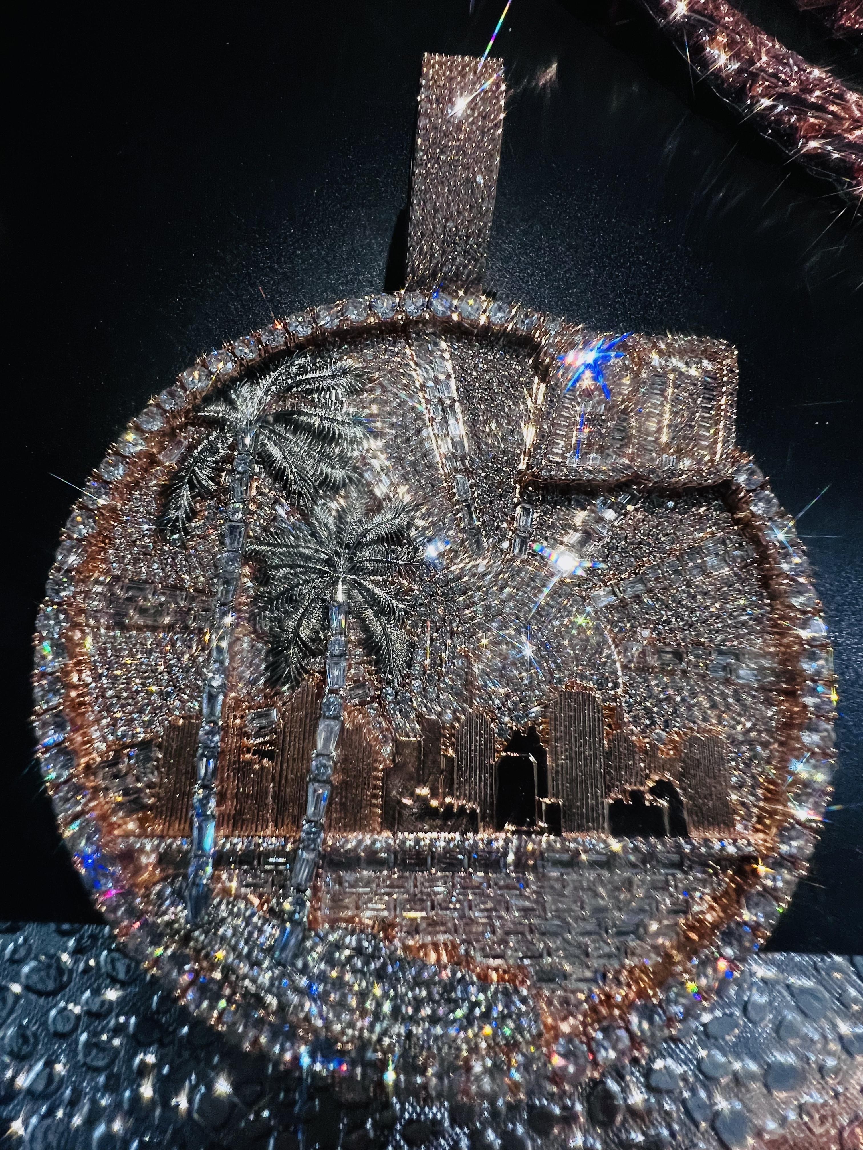 Customized Cold Palm Tree Medal Champion Hip Hop Premium Pendant, High Charm Style Champion Luxury Hip Hop Pendant Jewelry, Gifts for Family and Friends, Easter and Thanksgiving Anniversary Gifts