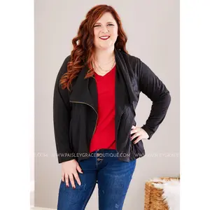 Uptown Girl Jacket- BLACK  - FINAL SALE