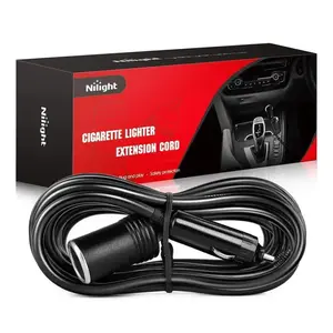 Nilight 14ft Heavy-Duty Extension Cord – 12V/24V Car Power Socket with Female Outlet for Trucks, RVs, Boats & Vehicles