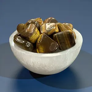 Tiger’s Eye Tumbled Stone 0.5-1" - Natural Healing Crystal for Home Decor & Meditation