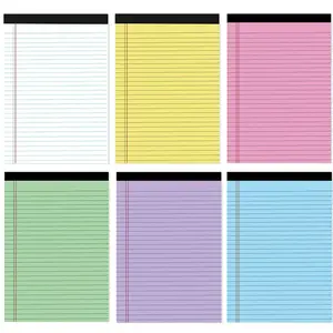 6-Pack Multicolor Sticky Notes for Planning and Scheduling, Handwritten Memo Pad, School and Office Supplies, 5x8 Inch, 30 Sheets Per Book