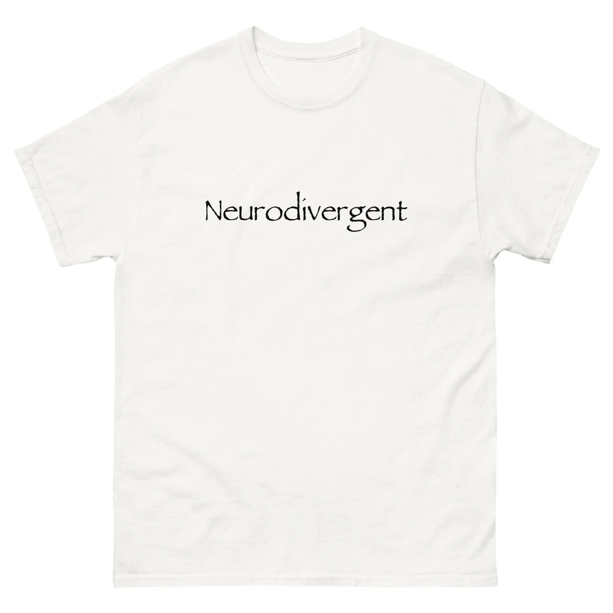 Men's Neurodivergent Slogan Graphic T-Shirt, Short-Sleeve Sports Top for Daily Street Style Fashion