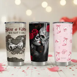 Sandjest Motivational 20oz Insulated Coffee Tumbler with Lid, Portable Car-Friendly Travel Cup, Easy Cleaning, Birthday Valentine’s Day Gift for Her