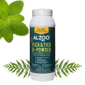 Flea and Tick G + Powder, Helps Eliminate & Repels Ticks, Fleas & Mosquitos, for in and Around Home Use, 100% Plant-Based Active Ingredients, 8 Oz.