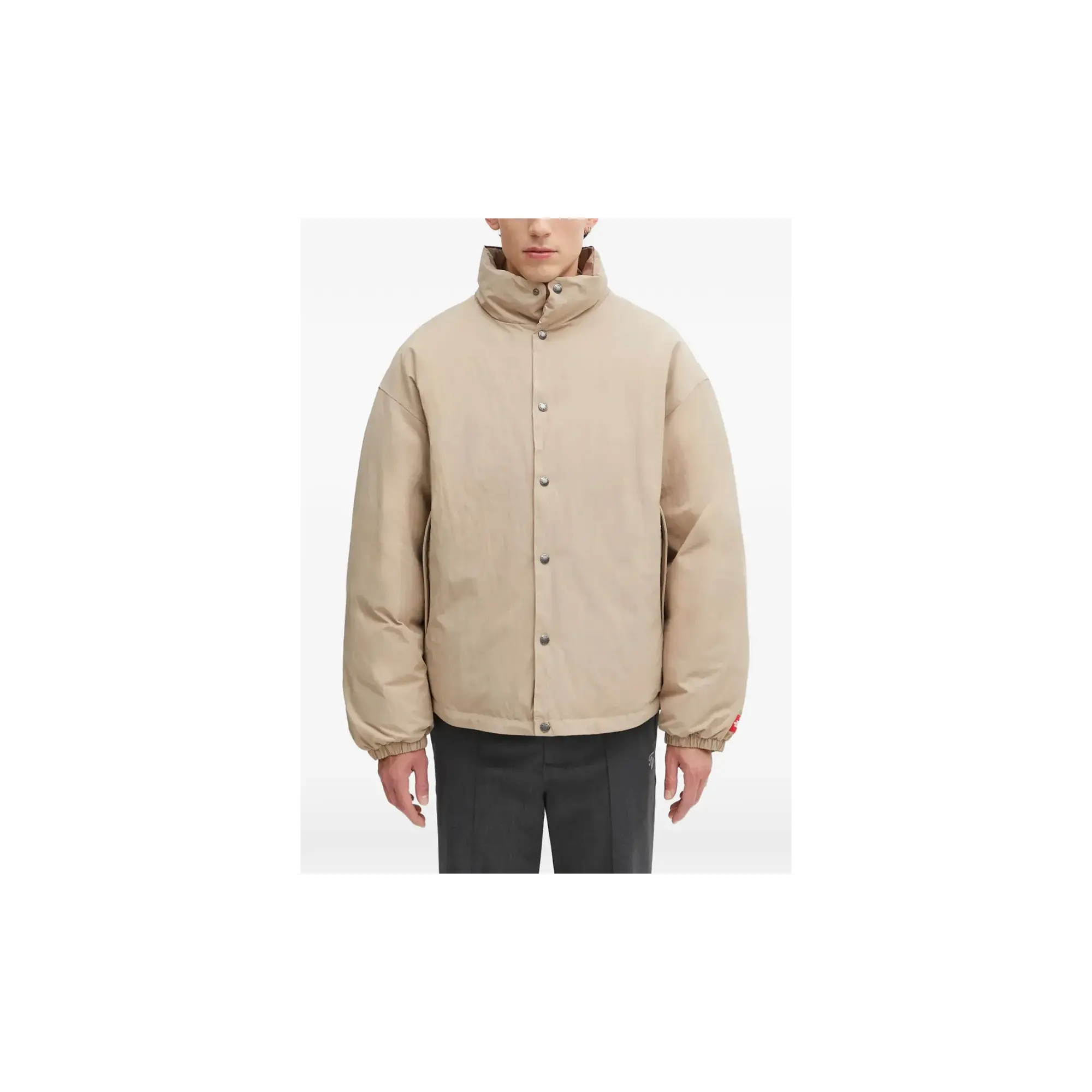 TNF Red Box Down Jacket "Mushroom Grey" NF0A8EGBBOX