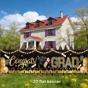 Congratulations Graduation Banner 2026, Yard Sign Decor, Indoor Outdoor Decoration for Porch Garden Garage Home, Indoor Backdrops