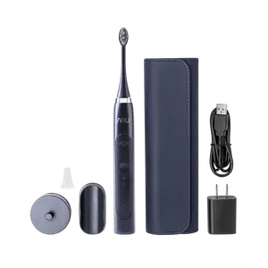 ARU Sonic Toothbrush Starter Kit: Oral Cleansing w/ Travel Case, Mirror Mount, Charging Base | Ultra-Soft Bristles for Sensitive Teeth, ADA Approved