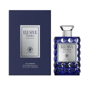 Elusive Tonka Pour Homme Eau De Parfum for Men – Long Lasting Woody Amber Scent with Bergamot, Tonka Bean & Vanilla – Premium Masculine Fragrance