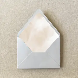 Neutral Beige Watercolor Envelope Liner | Euro Flap | Set of 10