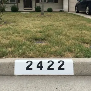 Reflective Address Curb Painting