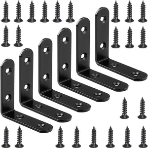 L Bracket Corner Braces Stainless Steel Heavy Duty Shelf Bracket for Wood Shelves 90 Degree Support Joint Right Angle Brackets Ideal for Stability and Projects