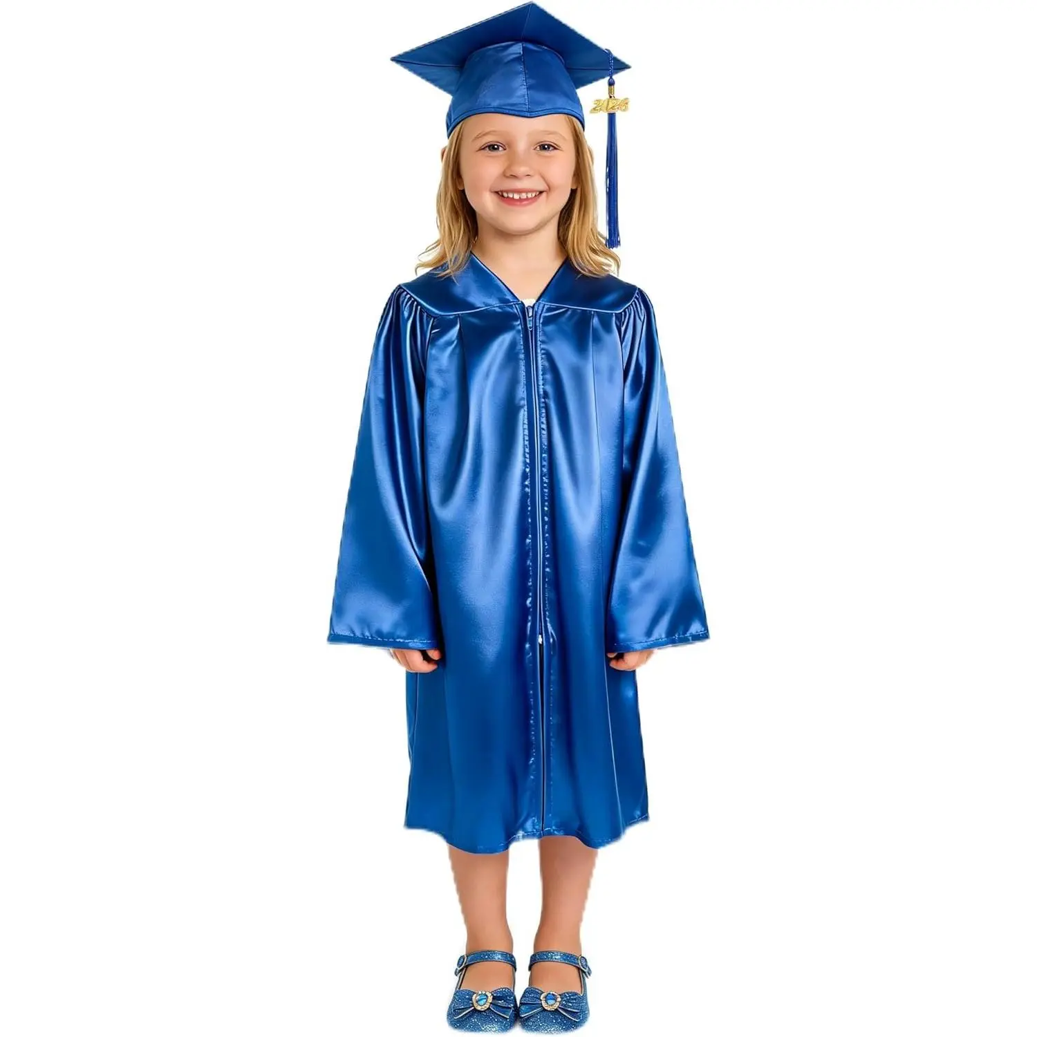 Shiny Preschool Graduation Cap and Gown for Kids 2026 Tassel kindergarten graduation cap and gownGift.