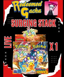 SURGING STACK - 1x Pokémon TCG Surging Sparks Booster Box - Ripped LIVE