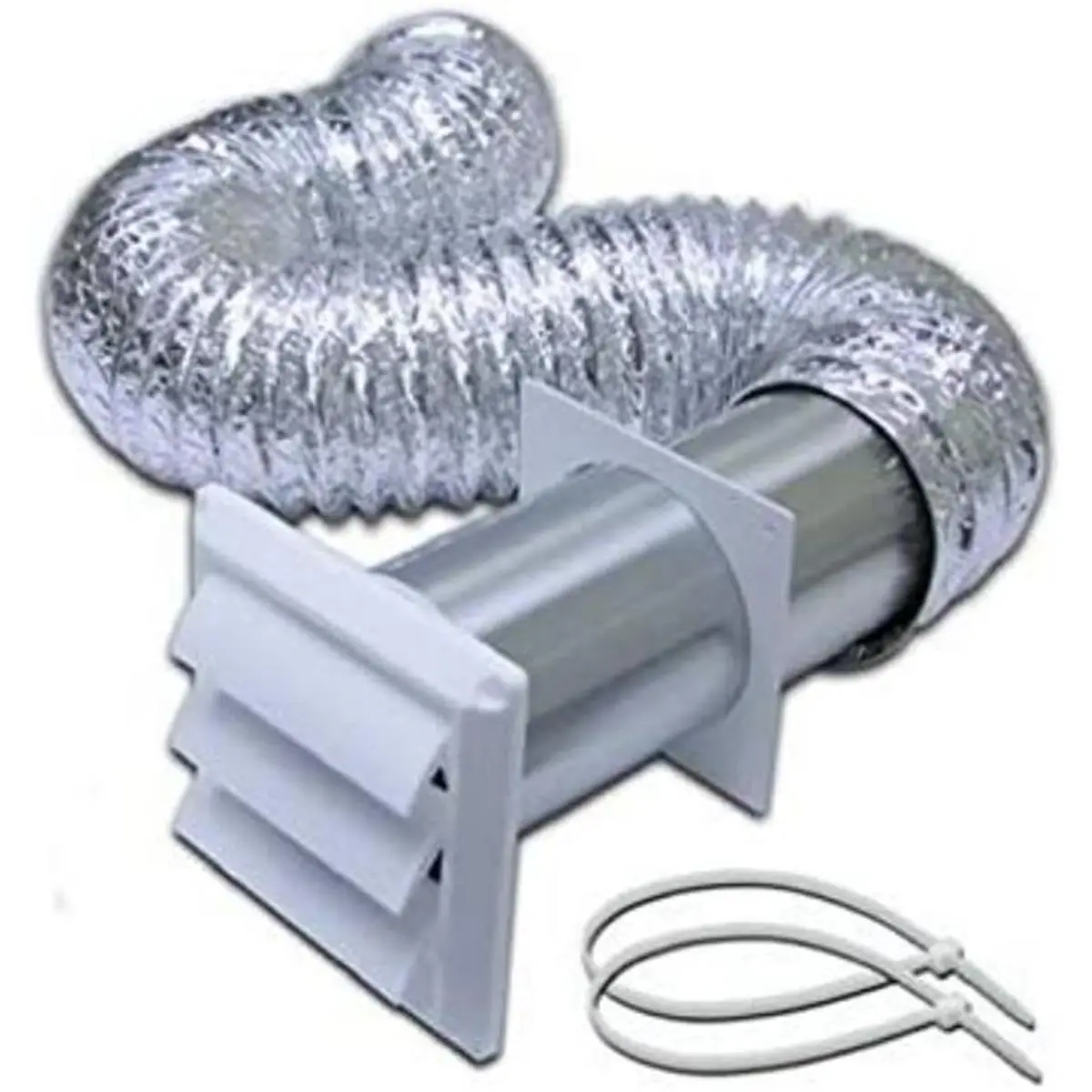 Lambro R-1379W Rectangular Ducted Hood Ventilation Kit Set, 4x8 in. Lever-Operated Ventilation System, Rectangular Hood