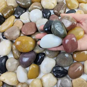 38lbs White River Rocks, 1-3 Inch Natural Pebbles for Indoor Plants, High Polished Decorative Stones Vase Filler Fish Tank Aquariums Landscaping Garden Outdoor and Indoor DIY