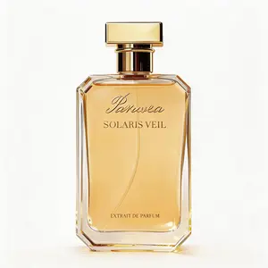 Paruvea Solaris Veil Extrait de Parfum | Amber Vanilla Perfume for Unisex | Citrus Spice Gourmand Scent | Long-Lasting Skin Scent | 100ml 3.4 fl oz