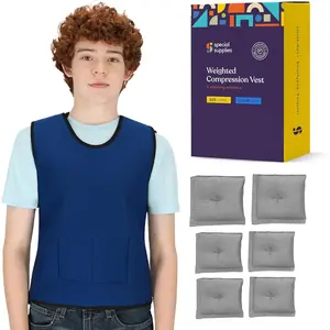 Weighted Sensory Compression Vest for Kids with Adjustable Weight Fit