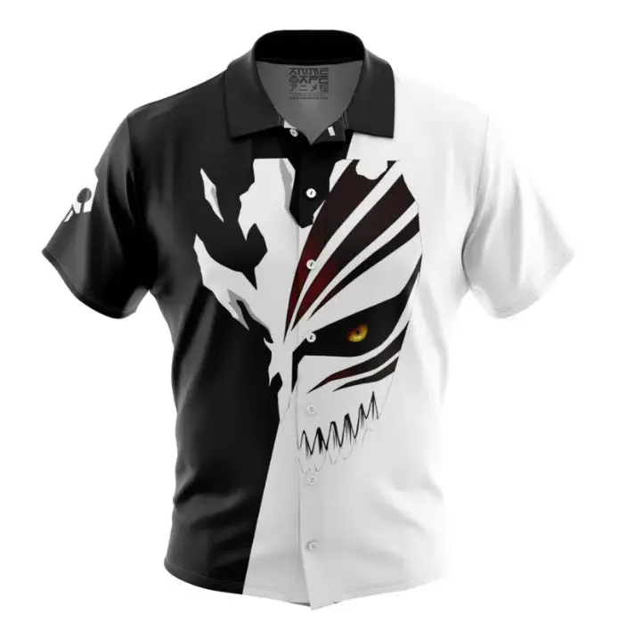 Ichigo Hollow Mask Bleach Hawaiian Shirt | Cool Summer Anime Vibes for Men & Fans