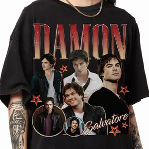 Damon Salvatore The Vampire Shirt, Damon Salvatore Homage Shirt, Classic 90s The Vampire Shirt Gift for Men and Women