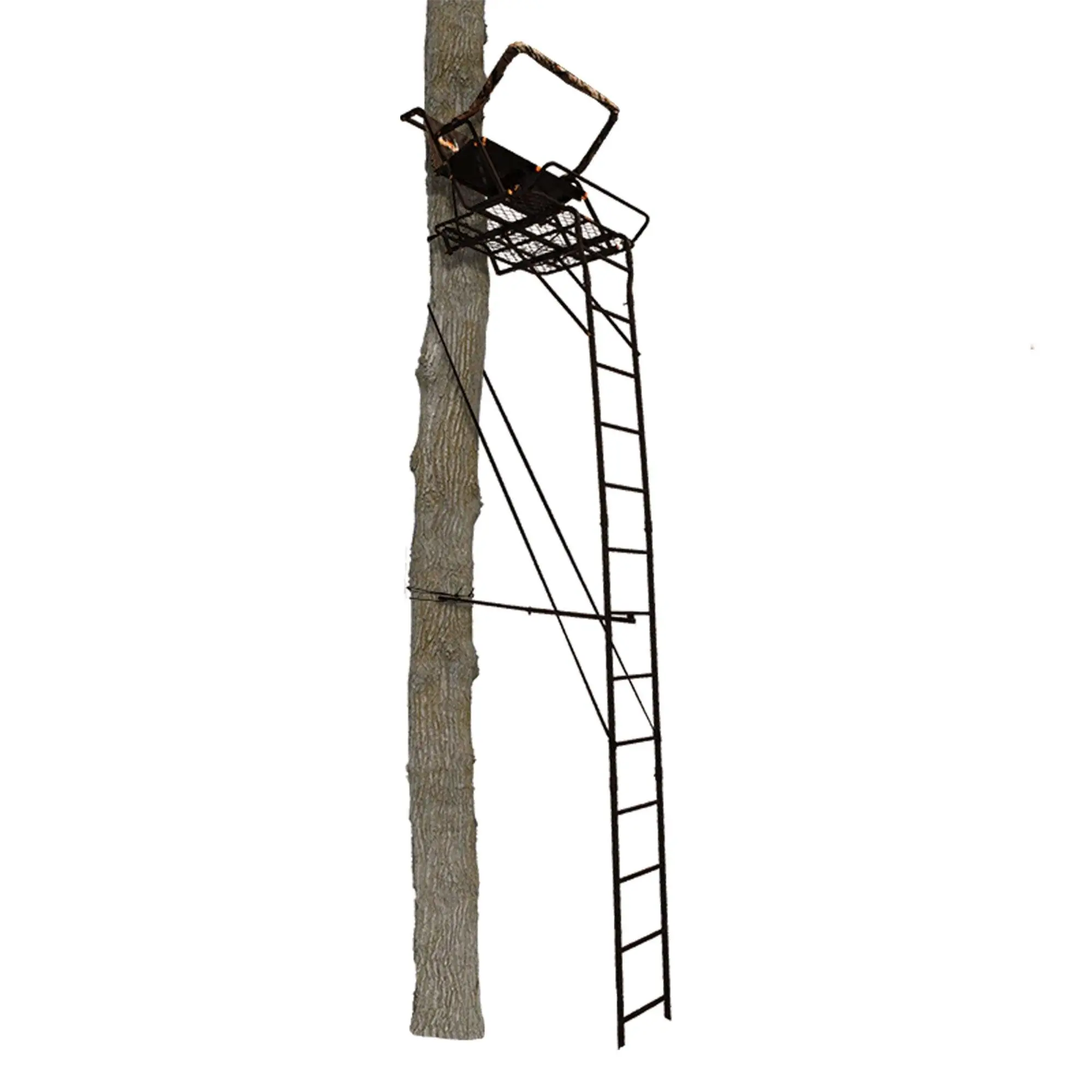 Muddy Partner 17-Foot Tall Adjustable 2-Person Hunting Deer Ladder Tree Stand Muddy Partner 17-Foot Tall Adjustable 2-Person Hunting Deer Ladder Tree Stand