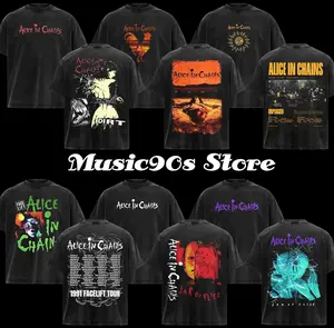 [Collection] ReTro Alice In Chains Band T-Shirt , Alice In Chains T-shirt , Washed Oversized T-Shirt , Rock Band Shirt, Retro Music Tee, Rock Music Lover Shirt, Vintage Band Shirts Casual Fabric Fit Top , Top Men's and Women's Clothing