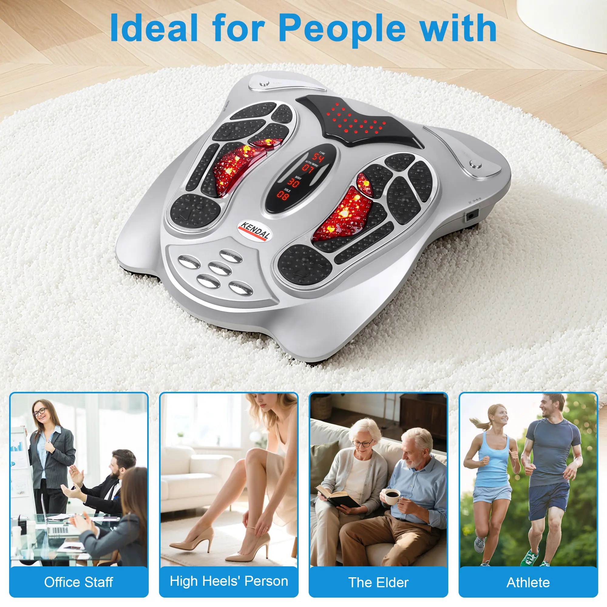Kendal Sensitive Silicone Adjustable Electric Foot Massager