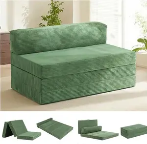 Winzoo 5-in-1 Convertible Sofa Bed Full Size,Pull Out Couch for Small Spaces, Grey,Boneless Loveseat Sleeper with Removable Cushions & Washable Cover, Futon Sofa Bed with Handle