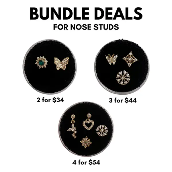 Statement Gold Nose Studs Multipacks