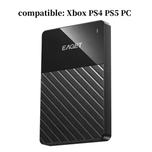 EAGET Portable Hard Drive, 1TB/500GB/250GB 2.5 InchUSB 3.0 HDD, External Large Capacity Storage Solid State Mechanical Hard Drive for PC, MAC, PS4/5, Xbox