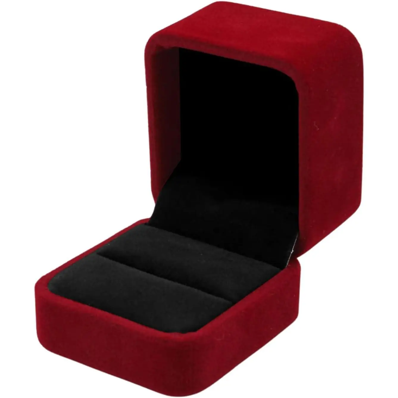 Black  Ring Box,  Box for Proposal,Engagement, Wedding - Easy to Carry and Fit into Your Pocket (Red, S)