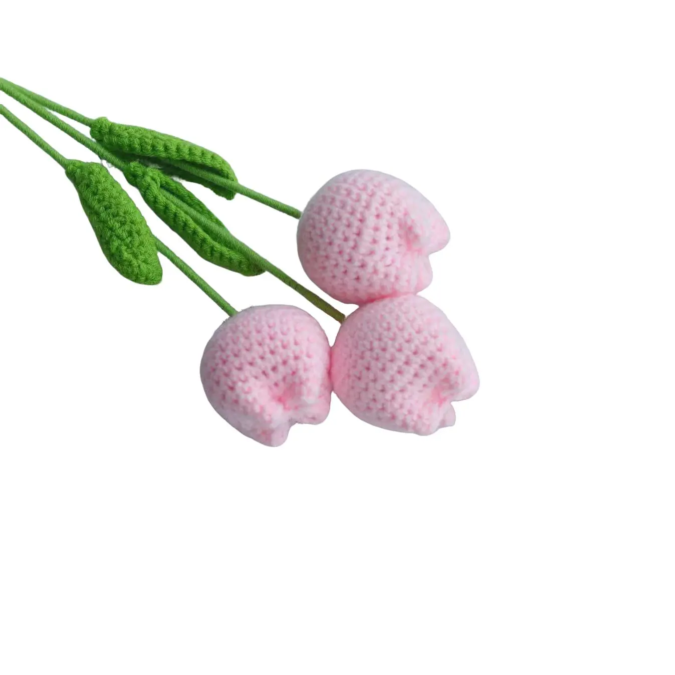 Handmade Crocheted Tulip Bouquets (3/6/8/10/12 pcs) Yarn Artificial Flowers, Artificial Flowers for DIY, Mother's Day/Valentine's Day Gifts, Home Decor, Decorative Flowers, Artificial Flower Decorations, Wedding/Party/Housewarming/Holiday Decoration