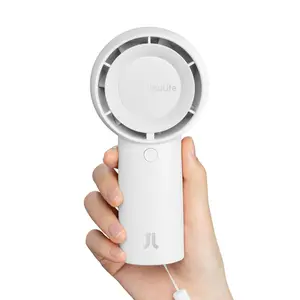 JISULIFE Rechargeable Portable Fan Mini 4000mAh USB Handheld Personal Cooler for Student Office Commute Outdoor with 5-Speed Turbo Wind & 15H Cooling