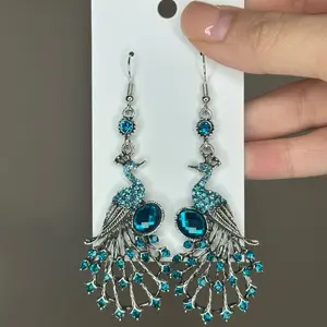 Peacock earrings