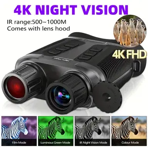 4K Night Vision Goggles with 8x Digital Zoom & 4000mAh Rechargeable Battery - Infrared Night Vision Device with Ergonomic Fit, Lightweight Design, High-Resolution Optics & USB-Powered Operation for Hunting, Camping, Wildlife Observation