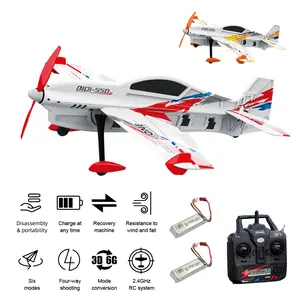 With Two Batteries 6CH RC Planes Brushless Motor Remote Control Aircraft One-Key Hanging Stunt Airplane RC Glider Toys for Beginner and Experienced