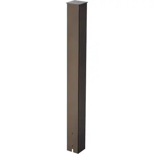 Father's Day Gift VEVOR Mailbox Post, 43 x 4 x 4 Inches, Steel In-Ground Mounting Mail Box Stand with Powder Coating Surface, Heavy Duty Metal Post Sleeve Kit for Outside Curbside Residential Use, Easy Install, Bronze