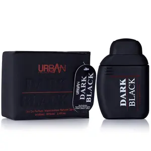 Urban Collection Dark Black Eau De Parfum for Men 100ml Woody Citrus Fragrance with Green Apple Coriander & Leather Long Lasting Intense EDP