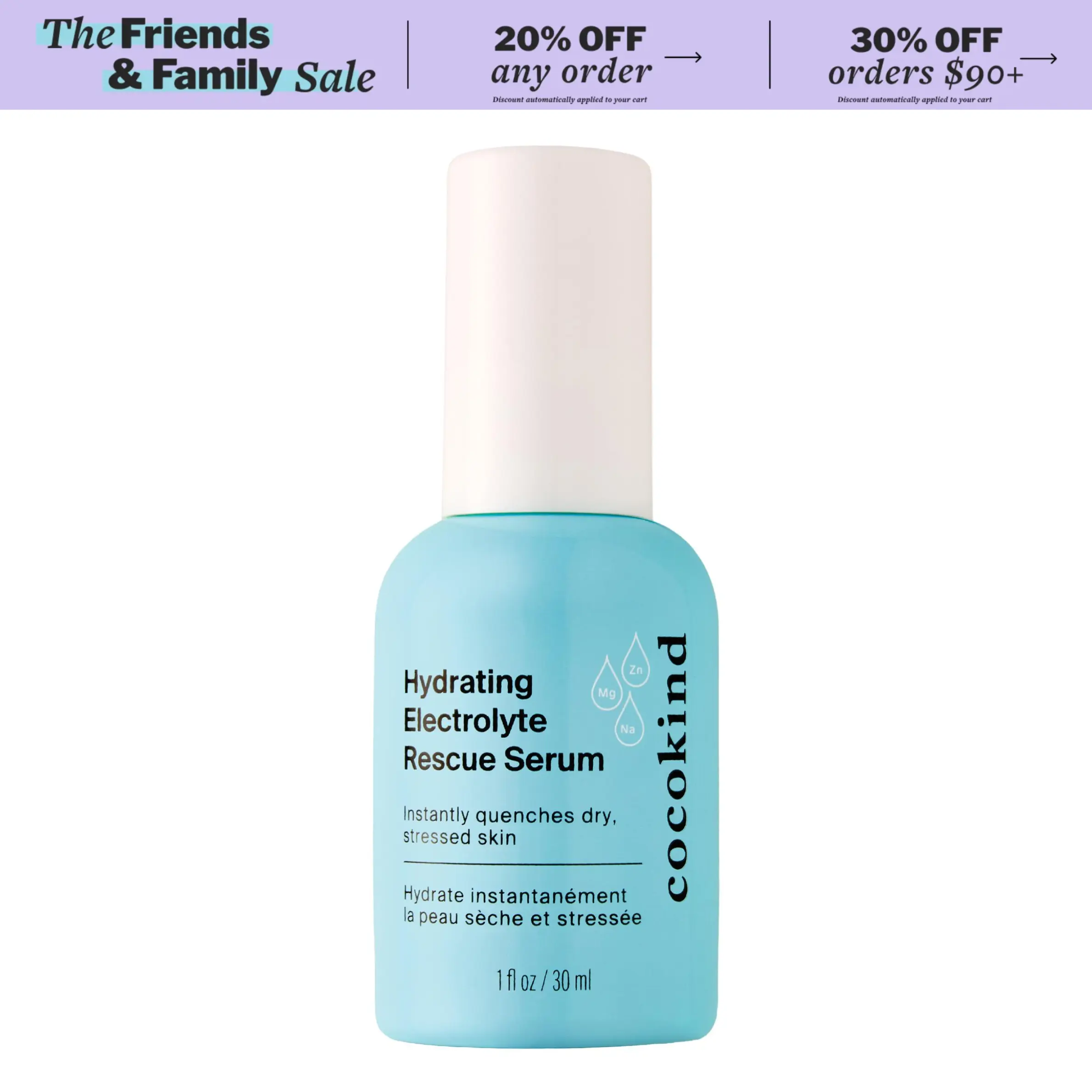[cocokind] Hydrating Electrolyte Rescue Serum | Deep Hydration & Barrier Support | Fast-Absorbing