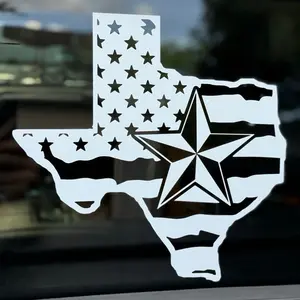 Texas Lone Star State American Flag Decal for Ford Dodge Chevy Honda JDM Trucks Patriotic Vinyl -American Flag- USA Decal - Texas Truck - Diesel Decal