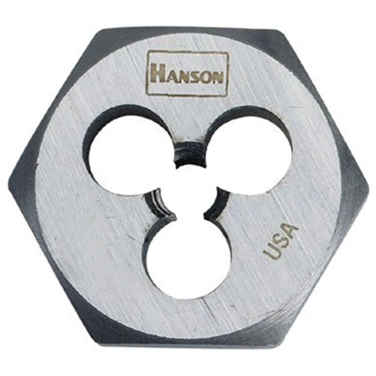 Irwin Industrial Tool Co. 0.38 in-16 NC High Carbon Steel Metal Fractional Hexagon Die, 1 in Outside Diam, Right Cutting Direction, Advanced Die Geometry for Faster Cutting, Longer Maintenance & Repair Life, Cutting Direction: Right