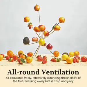 1 piece of viral fruit plate - fireworks on the table, creative stainless steel fruit plate, fruit stand, fruit holder, 360° floating display for fruits, centerpiece decoration for dining table