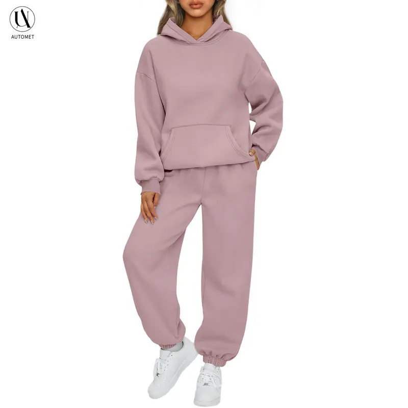 AUTOMET Womens 2 Piece Outfits Lounge Hoodie Sweatsuit Sets Plus Size Fall Fashion Clothes Airport Travel Pants Tracksuits