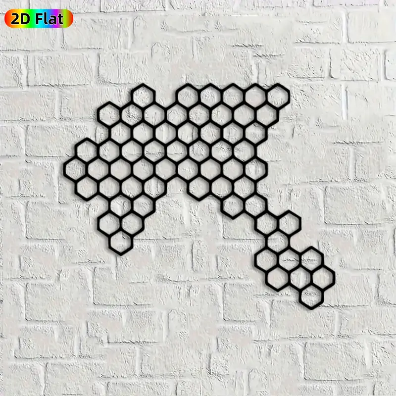 1pc Honeycomb Metal Wall Art,Honeycomb Statue Mural, Ideal Gift for New Year, Easter, Honeycomb Decor Enthusiasts, Rust-Resistant Metal Wall Decor Wall Sculptures, Perfect for Living Room Wall & Garden Fence, Unique Home Decor