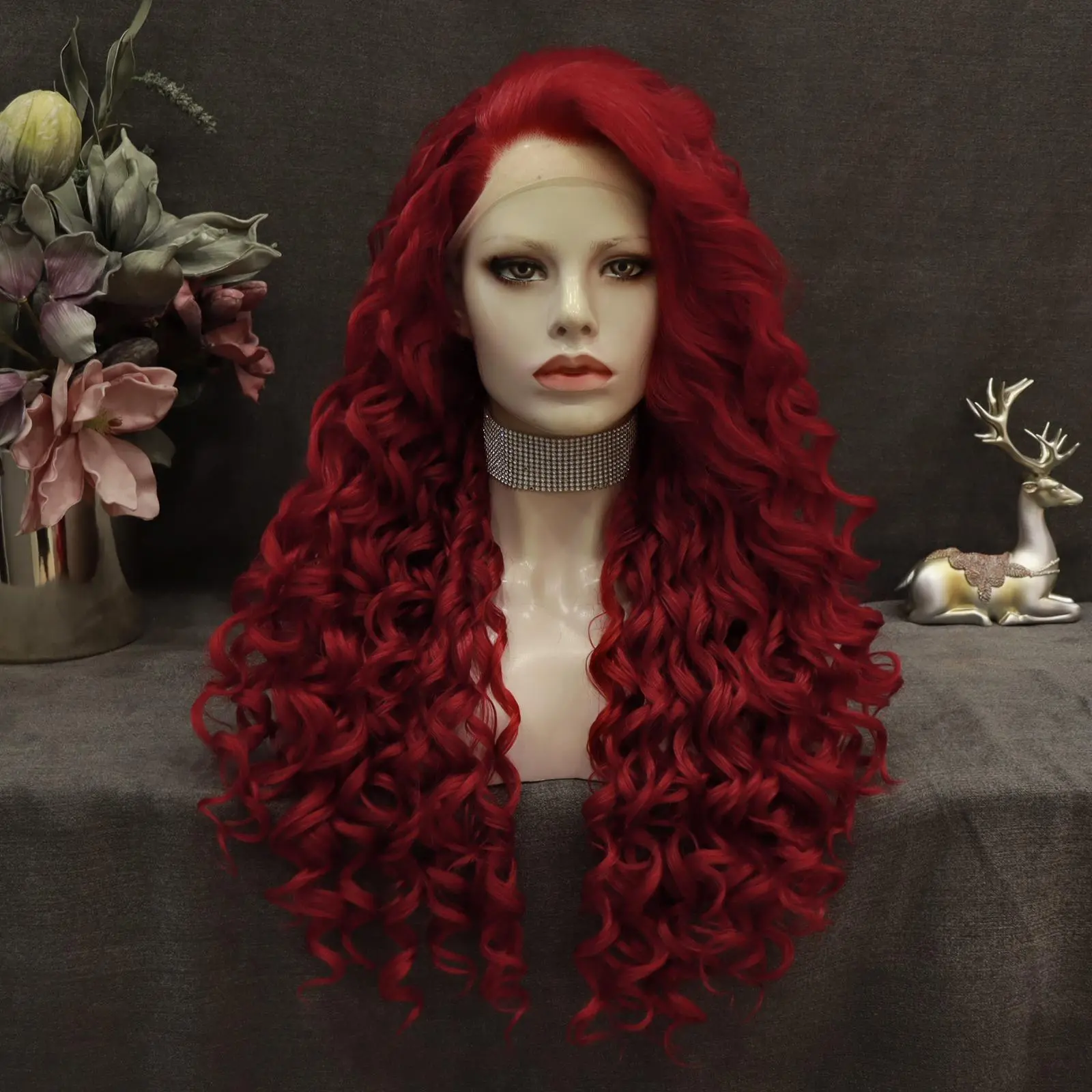 IMstyle Madison deep curly 26‘’ 13*2 lace front wigs grey&red&blonde&black&brown&ombre N18 collection