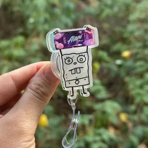 Cartoon Doodle cosmic energy drink- Nurse badge reel, RN, phlebotomy, tech, healthcare, work accessory