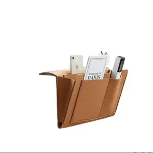Felt Dorm Bedside Storage Bag, Living Room Sofa Side Felt Pouch, Home Book Organizer Hanging Bag, Bedroom End Table Storage Holder