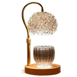 Easter Lavender Crystal Aromatherapy Candle Lamp Holder - Adjustable Light Whimsical Home Decor, Compatible with Magic Company Valentine's Day Flowers